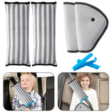 4Pack Seatbelt Pillow Car Seat Belt Covers for Kids,  Gray Stripes