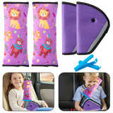 4Pack Seatbelt Pillow Car Seat Belt Covers for Kids, Adjust Velcro Shoulder Pads Safety Belt Protector Cushion