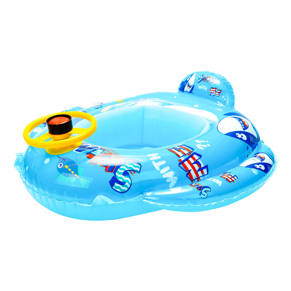 Shark Steering Wheel Ring Flamingo Shaped Baby Swimming Pool Float Cartoon Swimming Ring Flamingo Inflatable Swimming Ring for Kids Toddler Aged 6-36 Months