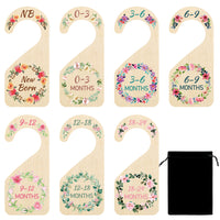 R HORSE 8Pcs Floral Baby Closet Dividers Double Sided Baby Closet Organizers