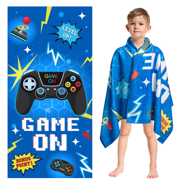 R HORSE Blue Video Game Beach Towel for Kid