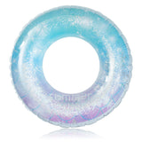 Inflatable Pool Float Tube, Transparent Swimming Ring with Colorful Sparkling Glitters Summer Water Fun Floats Pool Tube Floats Ring Toys Beach Pool Party Swimming Pool Float Rings for Adults Kids