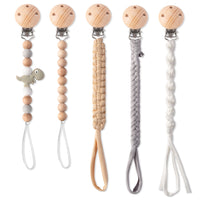 R HORSE 5 Pack Babies Pacifier Clips