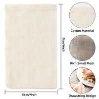 70 Pcs Reusable Drawstring Cotton Soup Bags Cheesecloth Straining Bags Muslin Bags Coffee Tea Bags Soup Gravy Broth Brew Stew Bags for Kitchen (4 x 6 Inch)