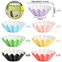 R HORSE 70Pcs Wax Melt Warmer Liners Reusable Leakproof Wax Tray Liners for Plug in Wax Warmers Wax Melt Burner, 7 Colors Candle Warmer Liners Wax Liners for Scented Wax Electric Wax Warmers