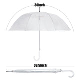 R.HORSE 55 Inch Large Clear Golf Umbrella Transparent Golf Umbrellas J Handle Automatic Open Windproof Waterproof Stick Umbrellas for Wedding Bride