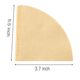300Pcs Pour Over Filter Paper, 3.7Inch Natural Wood Color Coffee Filter