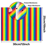 8Pcs Rainbow Heat Transfer Vinyl 12"x 10" Gay Pride HTV Vinyl Sheet Colorful LGBT Stripe Pattern for Homosexual Peace&Love Lesbian Party Iron on Vinyl Clothes Hat T-Shirts Bag DIY Craft
