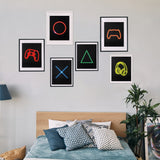 R HORSE 8Pcs Game Neon Poster Wall Decor