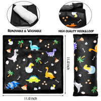 4Pack Seatbelt Pillow Dinosaur Car Seat Belt Covers with Clips for Kids