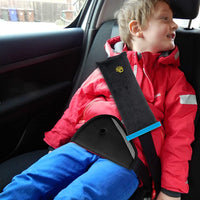 R HORSE 4Pack Seatbelt Pillow Car Seat Belt Covers for Kids, Black Adjust Shoulder Pads Safety Belt Protector Cushion Plush Soft Seat Belt Strap Cover Headrest Neck Support for Children Baby