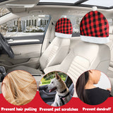 R HORSE 2Pcs Santa Hat Car Seat Headrest Covers