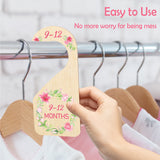 R HORSE 8Pcs Floral Baby Closet Dividers Double Sided Baby Closet Organizers