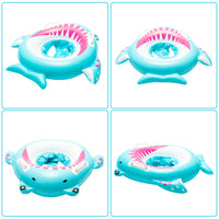 Baby Swimming Inflatable Float Shark Pattern Inflatable Float Swimming Ring Infant Boat Pool Ring