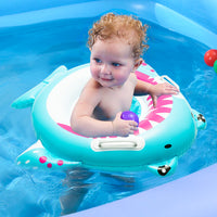 Baby Swimming Inflatable Float Shark Pattern Inflatable Float Swimming Ring Infant Boat Pool Ring