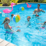 R HORSE 16Pcs Inflatable Pool Ring Toss Game Palm Tree Flamingo Cross Pool Floats Toys