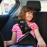 4Pack Seatbelt Pillow Car Seat Belt Covers, Universe Cartoon Pattern Adjust Vehicle Shoulder Pads Safety Belt Protector Soft Auto Seat Belt Strap Cover Headrest Neck Support for Children Baby