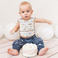 5 Pcs Baby Bibs with Pocket and Snap Button