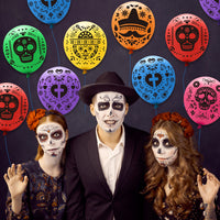 R HORSE 50Pcs Day of The Dead Balloons Kit