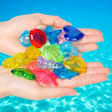 R HORSE 50 Pcs Dive Gem Toy Set Summer Diving Training Toy Plastic Sinking Gem Pool Toy Underwater Swimming Toy