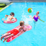 R HORSE 3 Pack Flamingo Pool Floats, Inflatable Flamingo Float Raft Lounge, Swim Tube Ring, Beach Ball Pool Toys
