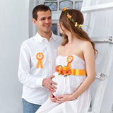 Little Cutie Citrus Maternity Sash Mommy to Be & Daddy to Be Corsage Orange Clementine Flower Crown Pregnancy Sash Decoration Summer Baby Shower Kit Party Favors Pregnancy Photo Prop Gift