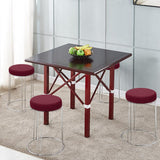 R HORSE 6Pcs Round Bar Stool Covers Elastic Red Chairs Covers