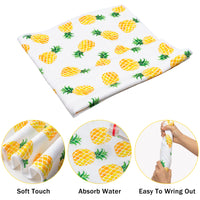 R HORSE 5Pcs Pineapple Kitchen Dish Towel Set Absorbent Drying Cloth Dish