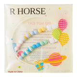 R HORSE 2Pcs Pacifiers Clips for Baby Girls Silicone Teething Beads Holder Baby Clips