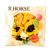 R HORSE 52 Pcs Bee Balloon Set 12 Inch Honey Yellow Black Polka Dots Latex Balloons
