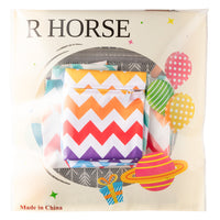 R HORSE 5Pcs Wet Dry Bag Arrow Ripple Pattern Waterproof Reusable Baby Diaper Bag