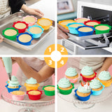 R HORSE 36Pcs Silicone Cupcake Liners Food Grade Silicone Baking Cups